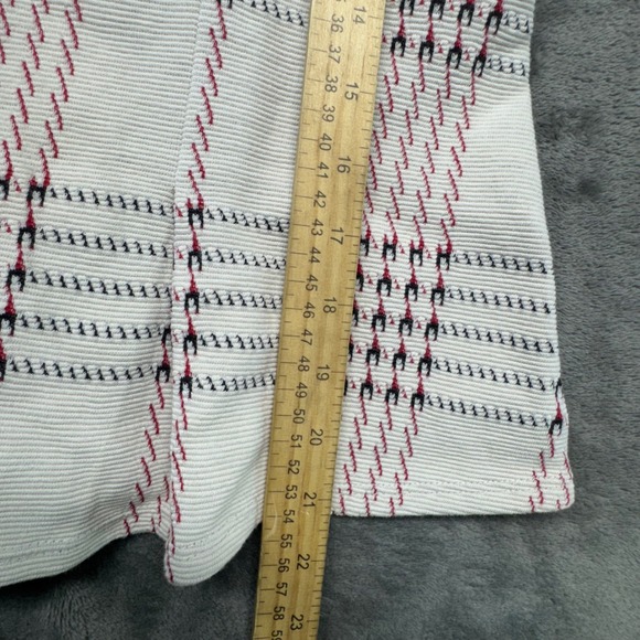 Dolan Left Coast Textured Plaid Top Blouse 3/4 Sleeve Round Neck Size S - Picture 7 of 7